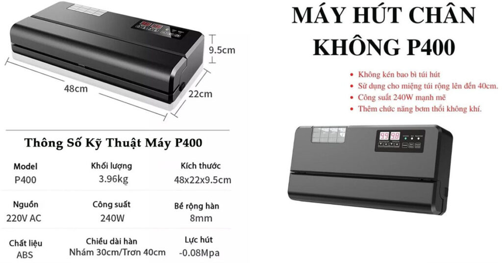 Máy Hút Chân Không P400 Hàng Chính Hãng