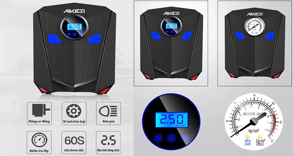 Bơm Lốp Ô Tô Aikesi Hàng Nhập Khẩu Nhật Bản