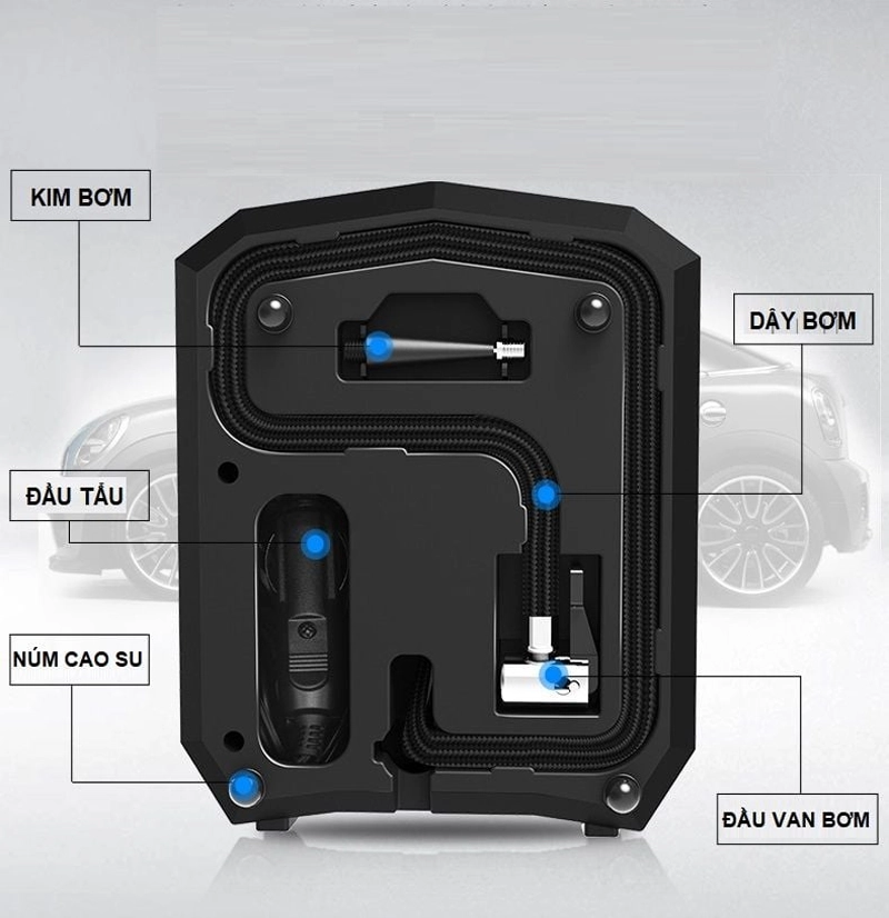 Bơm Lốp Ô Tô Aikesi Hàng Nhập Khẩu Nhật Bản