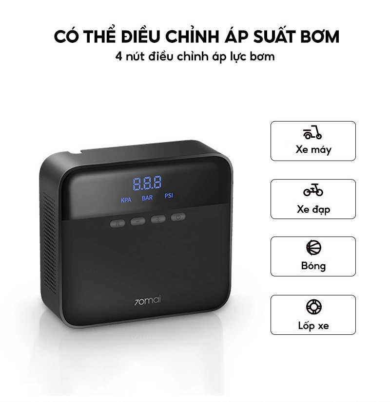 Bơm Lốp Ô Tô 70Mai TP03 Chính Hãng