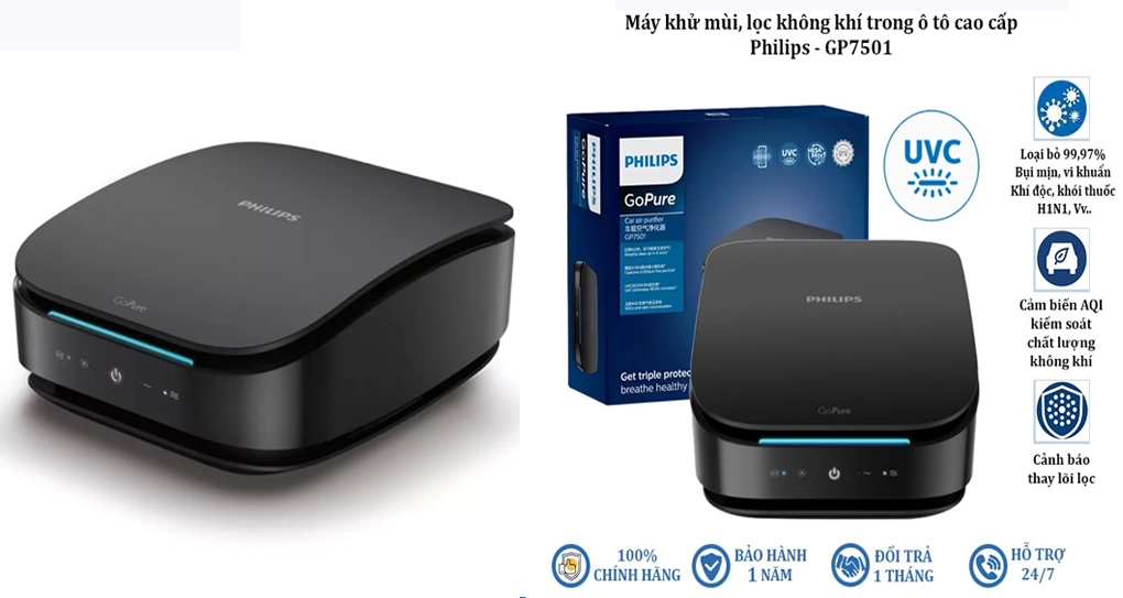 Máy Lọc Không Khí Ô Tô Philips GP7501 Chính Hãng