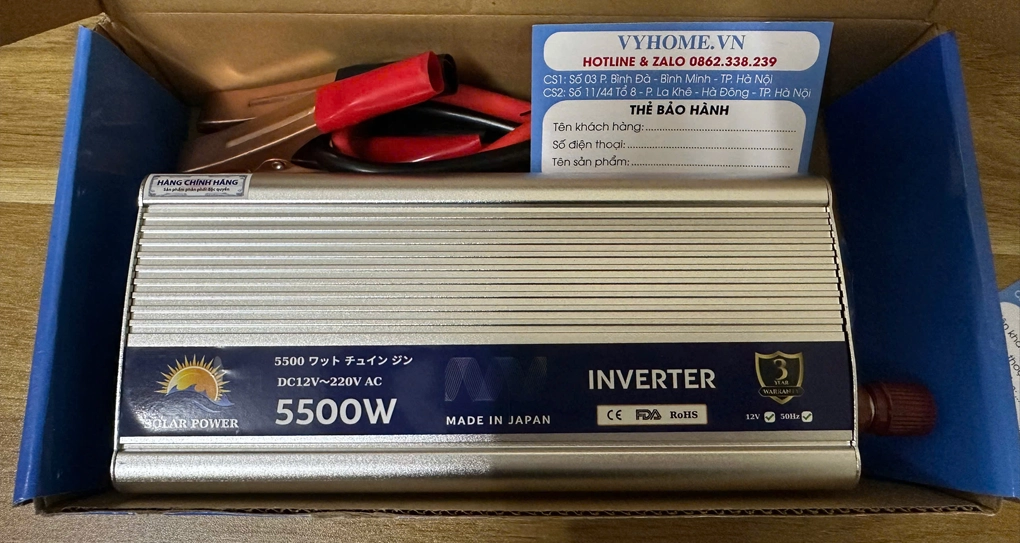 Bộ Kích Điện, Chuyển Nguồn Ắc Quy 12V - 220V Công Suất 5500W