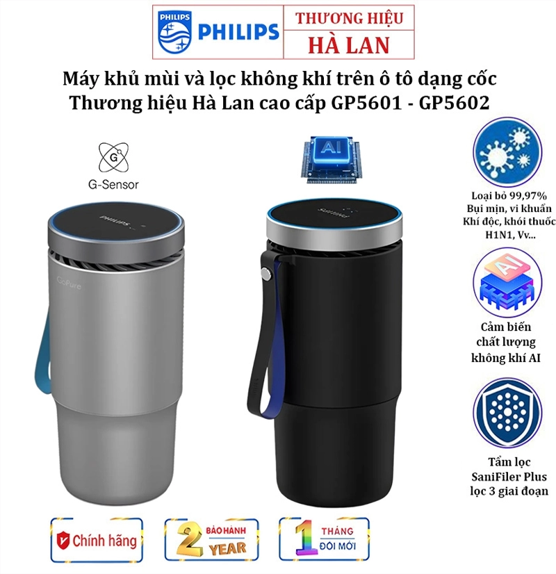 Máy Lọc Không Khí Ô Tô Philips GP5601 Chính Hãng