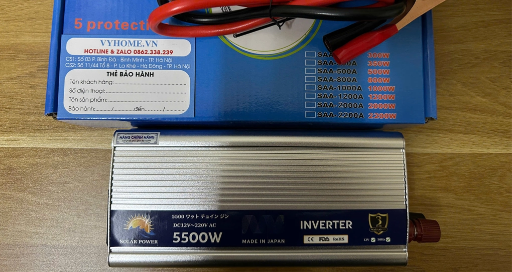 Bộ Kích Điện, Chuyển Nguồn Ắc Quy 12V - 220V Công Suất 5500W