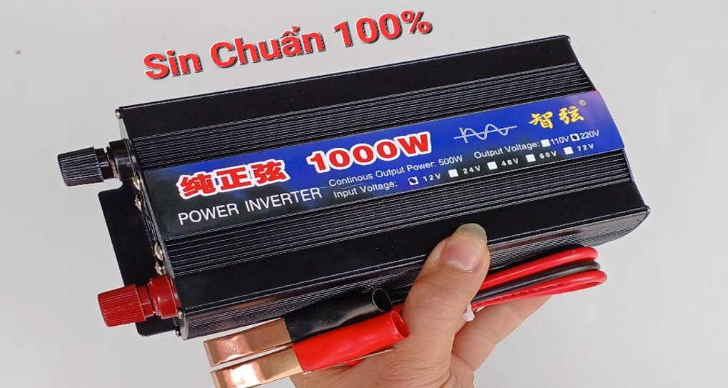 Bộ Kích Nguồn Điện 12V Sang 220V 1000W Sin Chuẩn