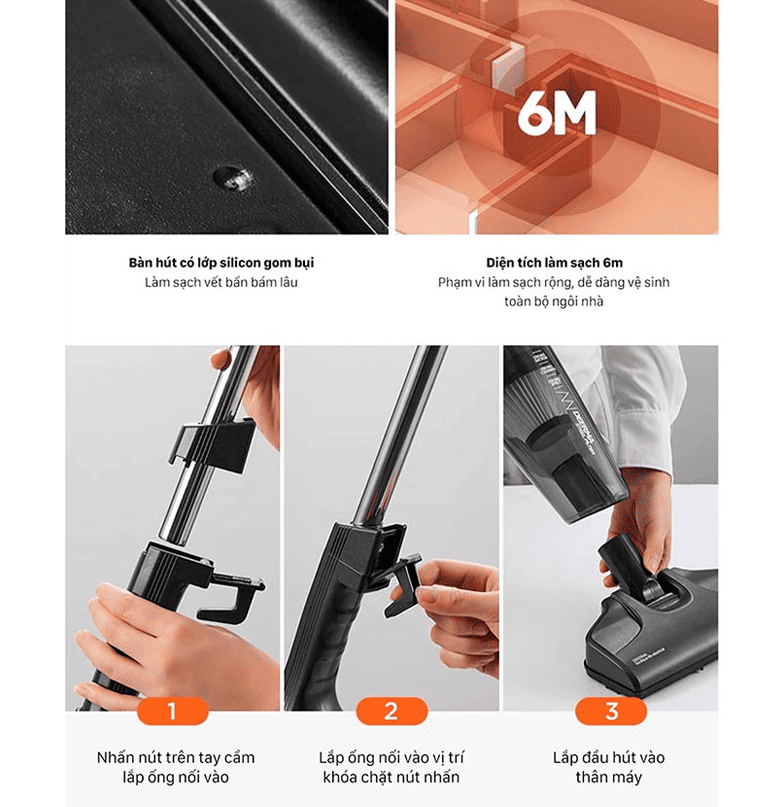 Máy Hút Bụi Cầm Tay Deerma DX115C Chính Hãng