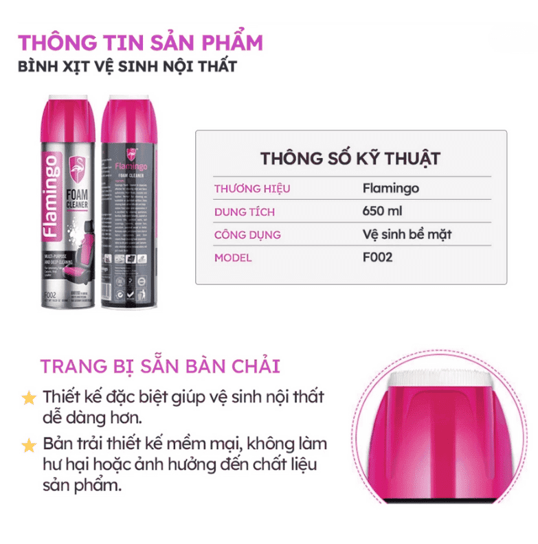 Bình Xịt Bọt Đa Năng Flamingo F002