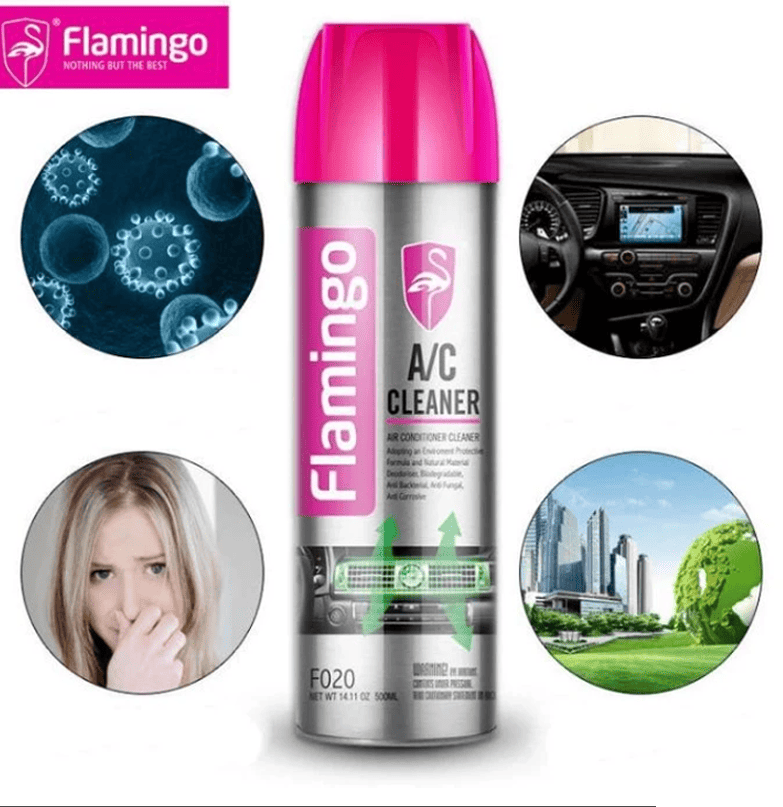 Xịt Khử Mùi Vệ Sinh Điều Hòa Ô Tô Flamingo F020 500ml