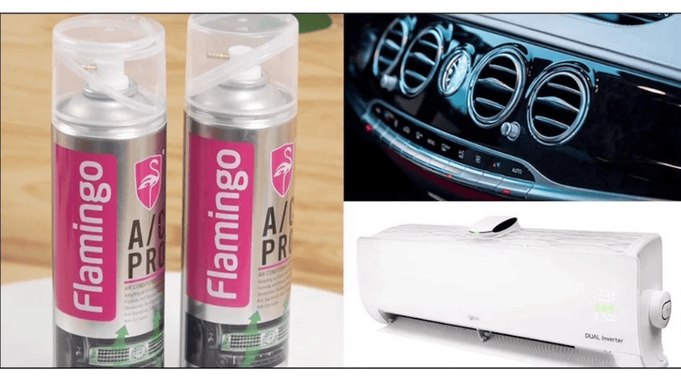 Xịt Khử Mùi Vệ Sinh Điều Hòa Ô Tô Flamingo F020 500ml