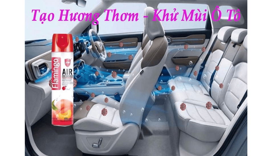 Bình Xịt Thơm Khử Mùi Ô Tô Flamingo